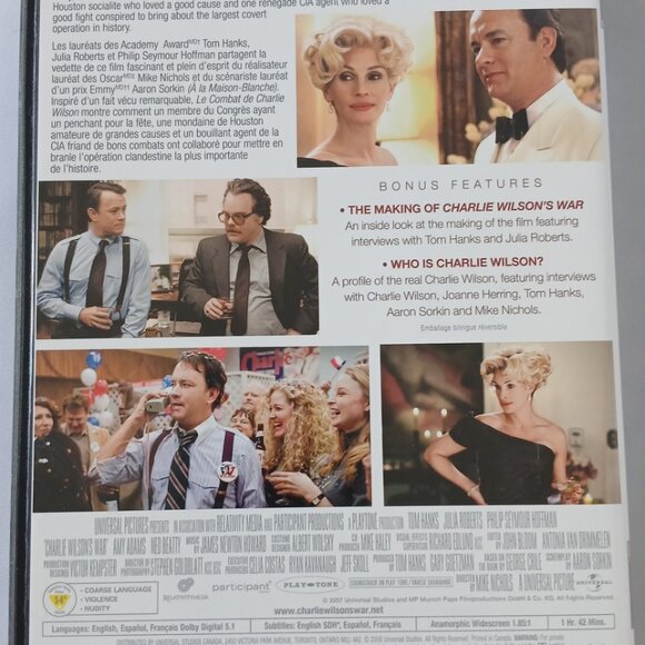 1/$7… 2/$12… 3/$15… 5/$20 🎥 DVD Movies, films, películas ✨Charlie Wilson's War - Picture 2 of 3